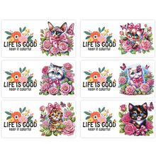 Load image into Gallery viewer, 6pcs Diamond Painting Greeting Cards DIY Diamond Art Cards Handmade Arts Crafts
