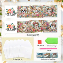 Load image into Gallery viewer, 6pcs Diamond Painting Greeting Cards DIY Diamond Art Cards Handmade Arts Crafts
