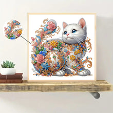Load image into Gallery viewer, Diamond Painting - Partial Special Shaped - White Cat (30*30CM)
