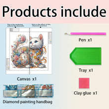 Load image into Gallery viewer, Diamond Painting - Partial Special Shaped - White Cat (30*30CM)
