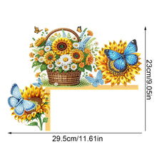Load image into Gallery viewer, Butterfly Girl Flowers Diamond Art Door Right Angle Sign for Indoor Outdoor Wall

