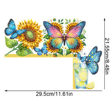 Load image into Gallery viewer, Butterfly Girl Flowers Diamond Art Door Right Angle Sign for Indoor Outdoor Wall

