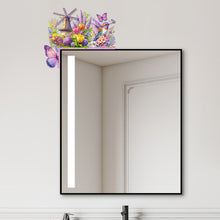 Load image into Gallery viewer, Butterfly Girl Flowers Diamond Art Door Right Angle Sign for Indoor Outdoor Wall
