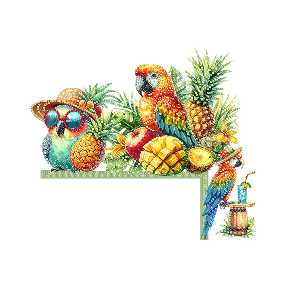 Butterfly Girl Flowers Diamond Art Door Right Angle Sign for Indoor Outdoor Wall