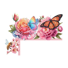 Load image into Gallery viewer, Butterfly Girl Flowers Diamond Art Door Right Angle Sign for Indoor Outdoor Wall
