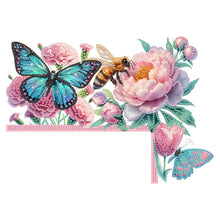 Load image into Gallery viewer, Butterfly Girl Flowers Diamond Art Door Right Angle Sign for Indoor Outdoor Wall
