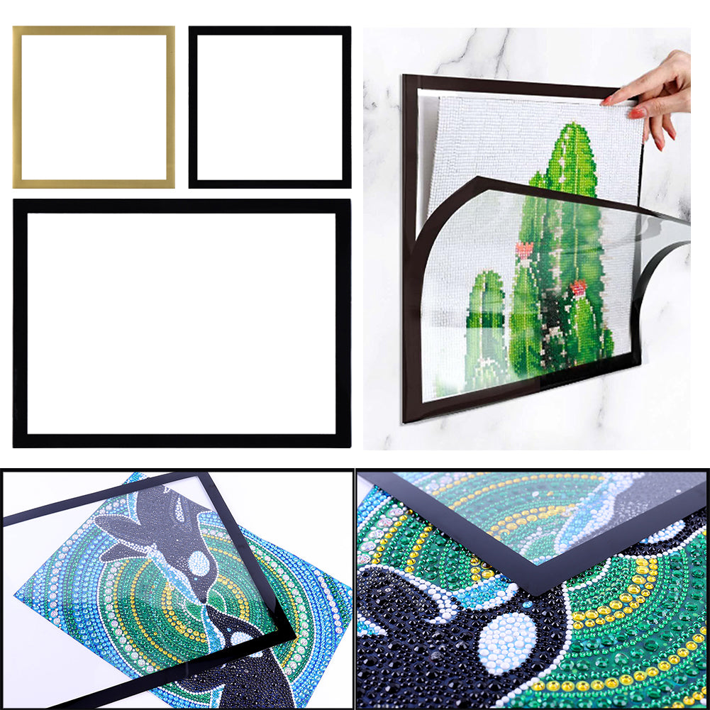 3 Pack Magnetic Diamond Painting Frames for 30x30cm/30x40cm Diamond Art Canvas
