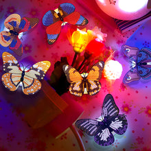 Load image into Gallery viewer, 6Pcs Butterfly DIY Diamond Painting Decorative Stickers Set with Light DIY Gifts
