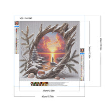 Load image into Gallery viewer, Diamond Painting - Full Round - Dead Pine Trunk Sunset Dusk (40*40CM)
