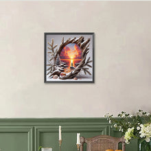 Load image into Gallery viewer, Diamond Painting - Full Round - Dead Pine Trunk Sunset Dusk (40*40CM)
