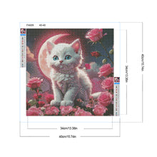 Load image into Gallery viewer, Diamond Painting - Full Round - Blood Moon White Cat (40*40CM)
