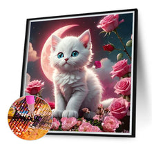 Load image into Gallery viewer, Diamond Painting - Full Round - Blood Moon White Cat (40*40CM)

