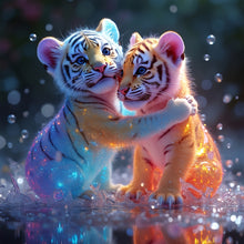 Load image into Gallery viewer, Diamond Painting - Full Round - Double Tiger (40*40CM)
