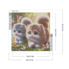 Load image into Gallery viewer, Diamond Painting - Full Round - Double Cat (40*40CM)
