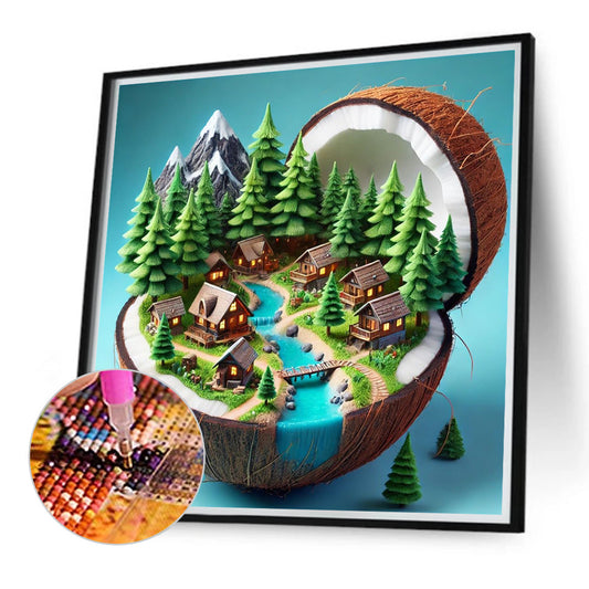 Diamond Painting - Full Round - Coconut Town (40*40CM)