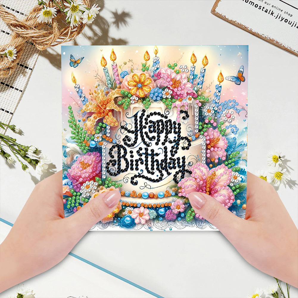 6pcs Diamond Painting Greeting Cards DIY Diamond Art Cards Handmade Arts Crafts