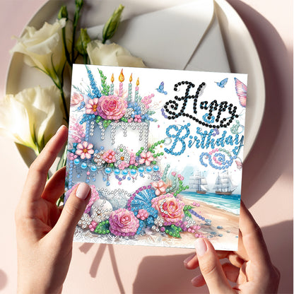 6pcs Diamond Painting Greeting Cards DIY Diamond Art Cards Handmade Arts Crafts