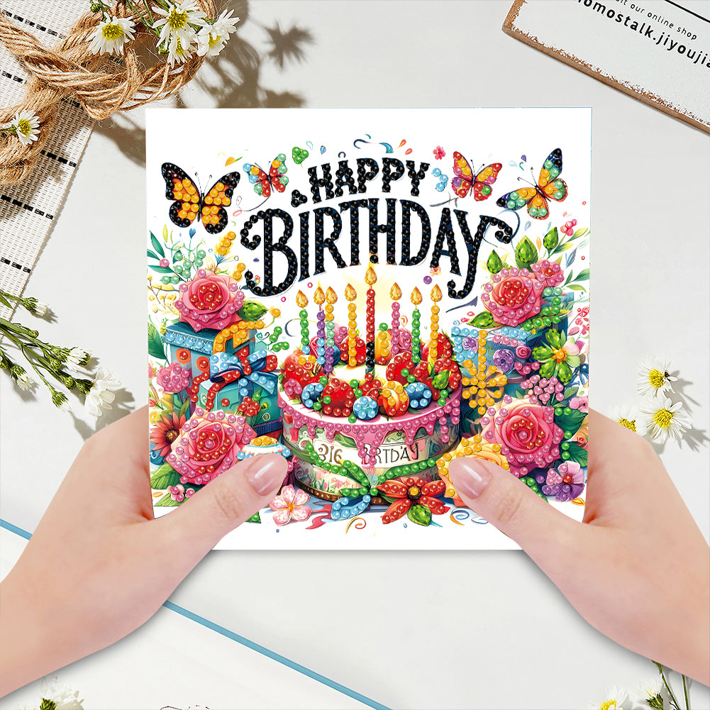 6pcs Diamond Painting Greeting Cards DIY Diamond Art Cards Handmade Arts Crafts