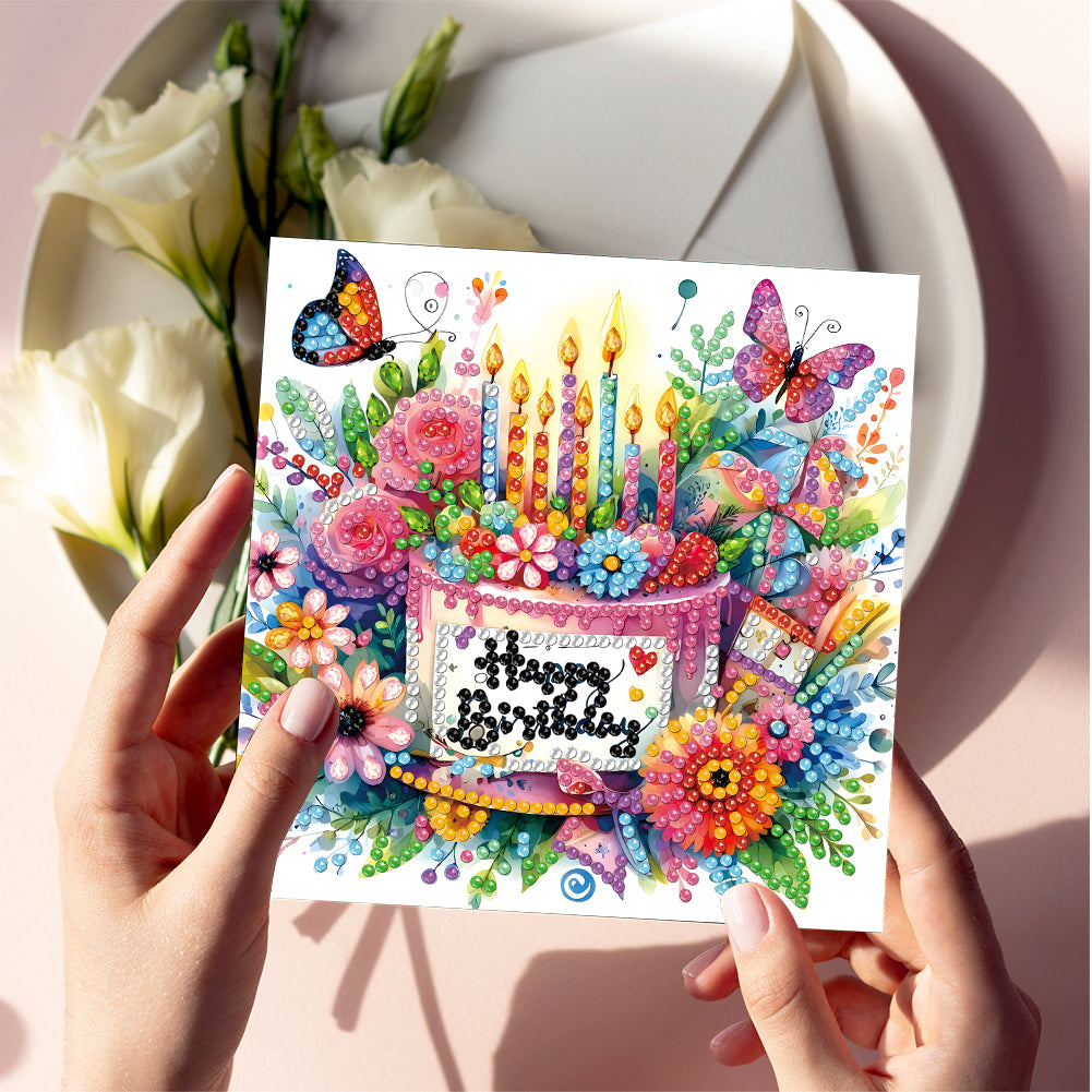 6pcs Diamond Painting Greeting Cards DIY Diamond Art Cards Handmade Arts Crafts