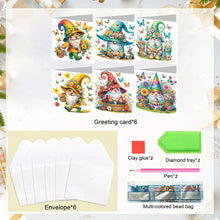Load image into Gallery viewer, 6pcs Diamond Painting Greeting Cards DIY Diamond Art Cards Handmade Arts Crafts
