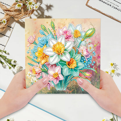 6pcs Diamond Painting Greeting Cards DIY Diamond Art Cards Handmade Arts Crafts