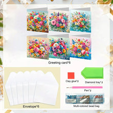 Load image into Gallery viewer, 6pcs Diamond Painting Greeting Cards DIY Diamond Art Cards Handmade Arts Crafts
