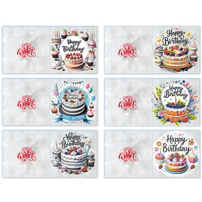 6pcs Diamond Painting Greeting Cards DIY Diamond Art Cards Handmade Arts Crafts