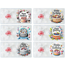 Load image into Gallery viewer, 6pcs Diamond Painting Greeting Cards DIY Diamond Art Cards Handmade Arts Crafts
