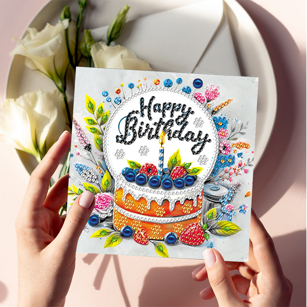 6pcs Diamond Painting Greeting Cards DIY Diamond Art Cards Handmade Arts Crafts