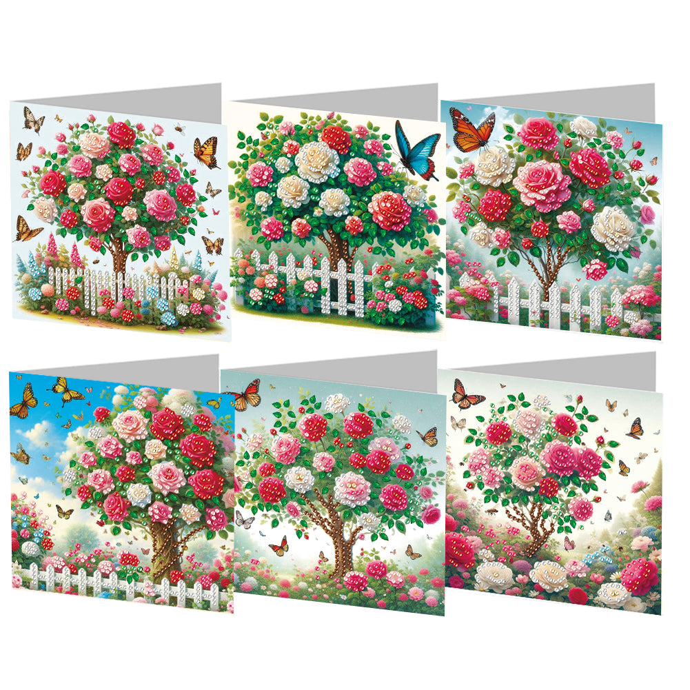 6pcs Diamond Painting Greeting Cards DIY Diamond Art Cards Handmade Arts Crafts