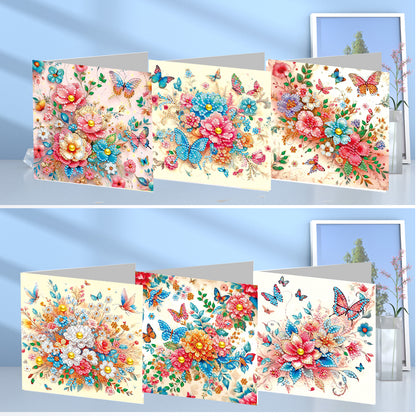 6pcs Diamond Painting Greeting Cards DIY Diamond Art Cards Handmade Arts Crafts