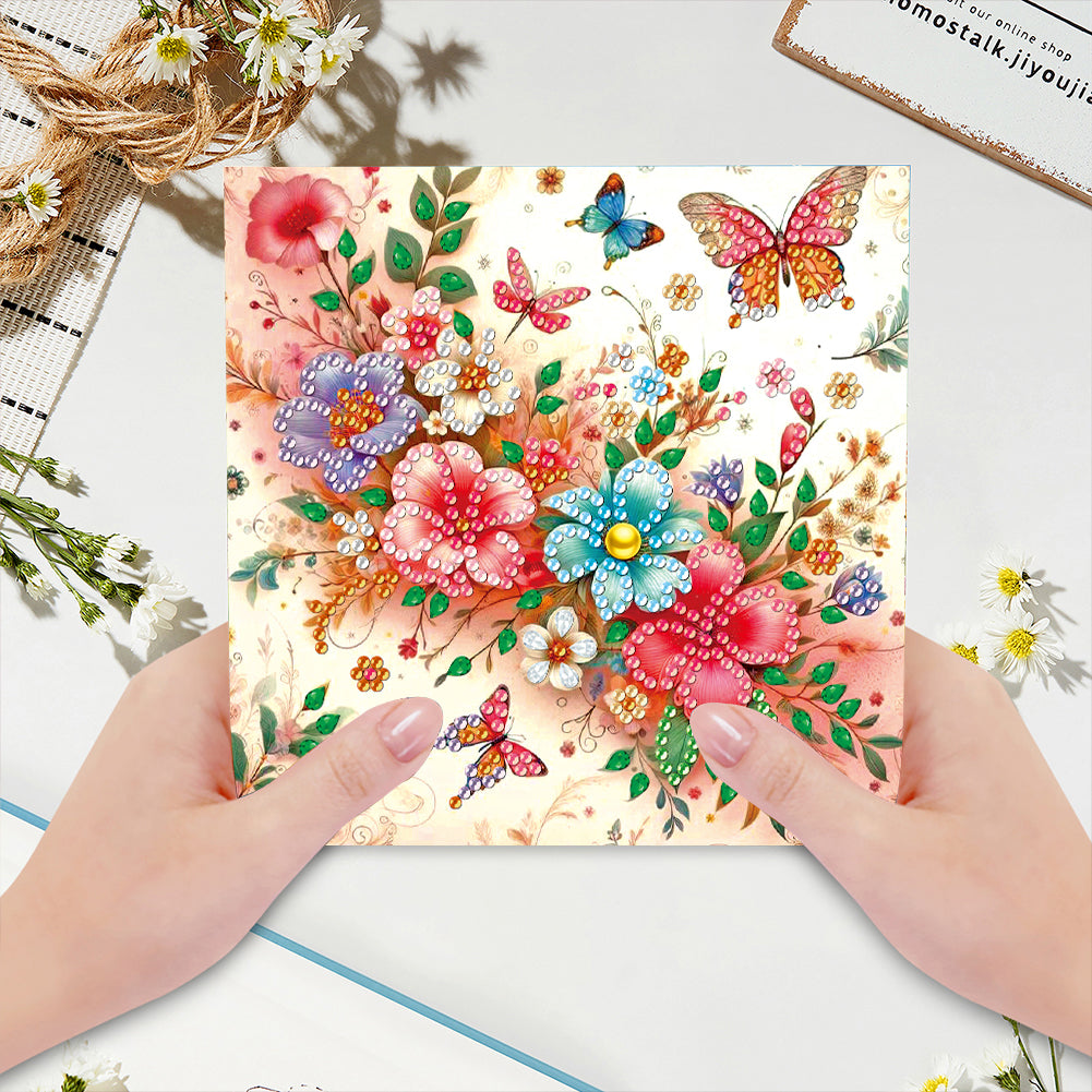6pcs Diamond Painting Greeting Cards DIY Diamond Art Cards Handmade Arts Crafts