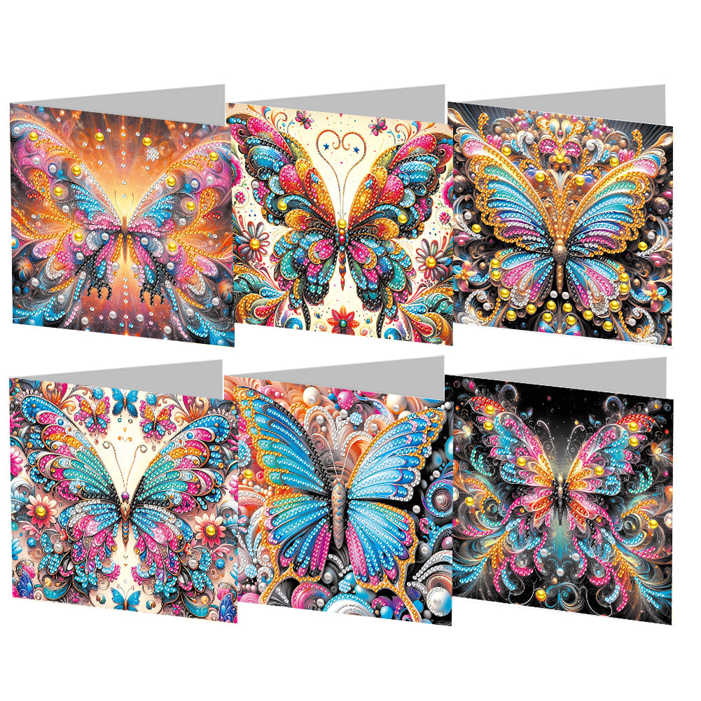 6pcs Diamond Painting Greeting Cards DIY Diamond Art Cards Handmade Arts Crafts