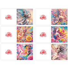 Load image into Gallery viewer, 6pcs Diamond Painting Greeting Cards DIY Diamond Art Cards Handmade Arts Crafts
