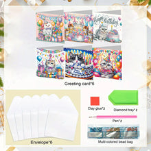 Load image into Gallery viewer, 6pcs Diamond Painting Greeting Cards DIY Diamond Art Cards Handmade Arts Crafts
