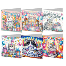 Load image into Gallery viewer, 6pcs Diamond Painting Greeting Cards DIY Diamond Art Cards Handmade Arts Crafts
