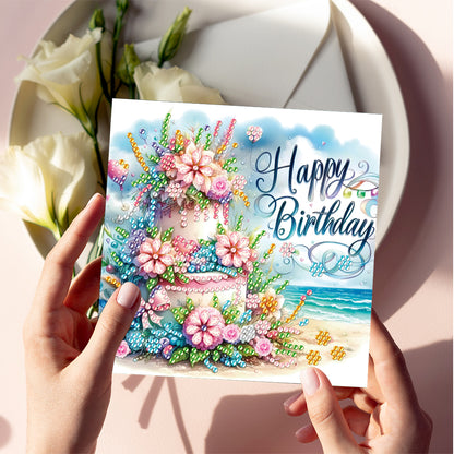 6pcs Diamond Painting Greeting Cards DIY Diamond Art Cards Handmade Arts Crafts
