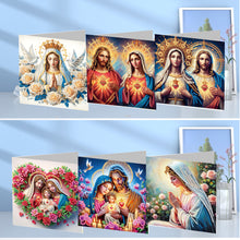 Load image into Gallery viewer, 6Pcs DIY Diamond Painting Greeting Card with Envelope 5D DIY Drill Painting Card
