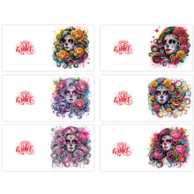 Load image into Gallery viewer, 6Pcs DIY Diamond Painting Greeting Card with Envelope 5D DIY Drill Painting Card
