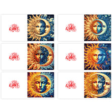 Load image into Gallery viewer, 6Pcs DIY Diamond Painting Greeting Card with Envelope 5D DIY Drill Painting Card
