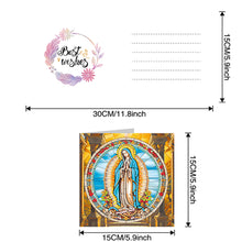 Load image into Gallery viewer, 6Pcs DIY Diamond Painting Greeting Card with Envelope 5D DIY Drill Painting Card
