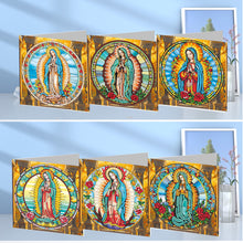 Load image into Gallery viewer, 6Pcs DIY Diamond Painting Greeting Card with Envelope 5D DIY Drill Painting Card
