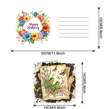 Load image into Gallery viewer, 6Pcs DIY Diamond Painting Greeting Card with Envelope 5D DIY Drill Painting Card
