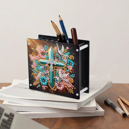 Acrylic Special Shape Animals DIY Diamond Painting Pen Holder Kit for Art Crafts