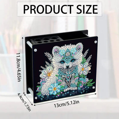 Acrylic Special Shape Animals DIY Diamond Painting Pen Holder Kit for Art Crafts