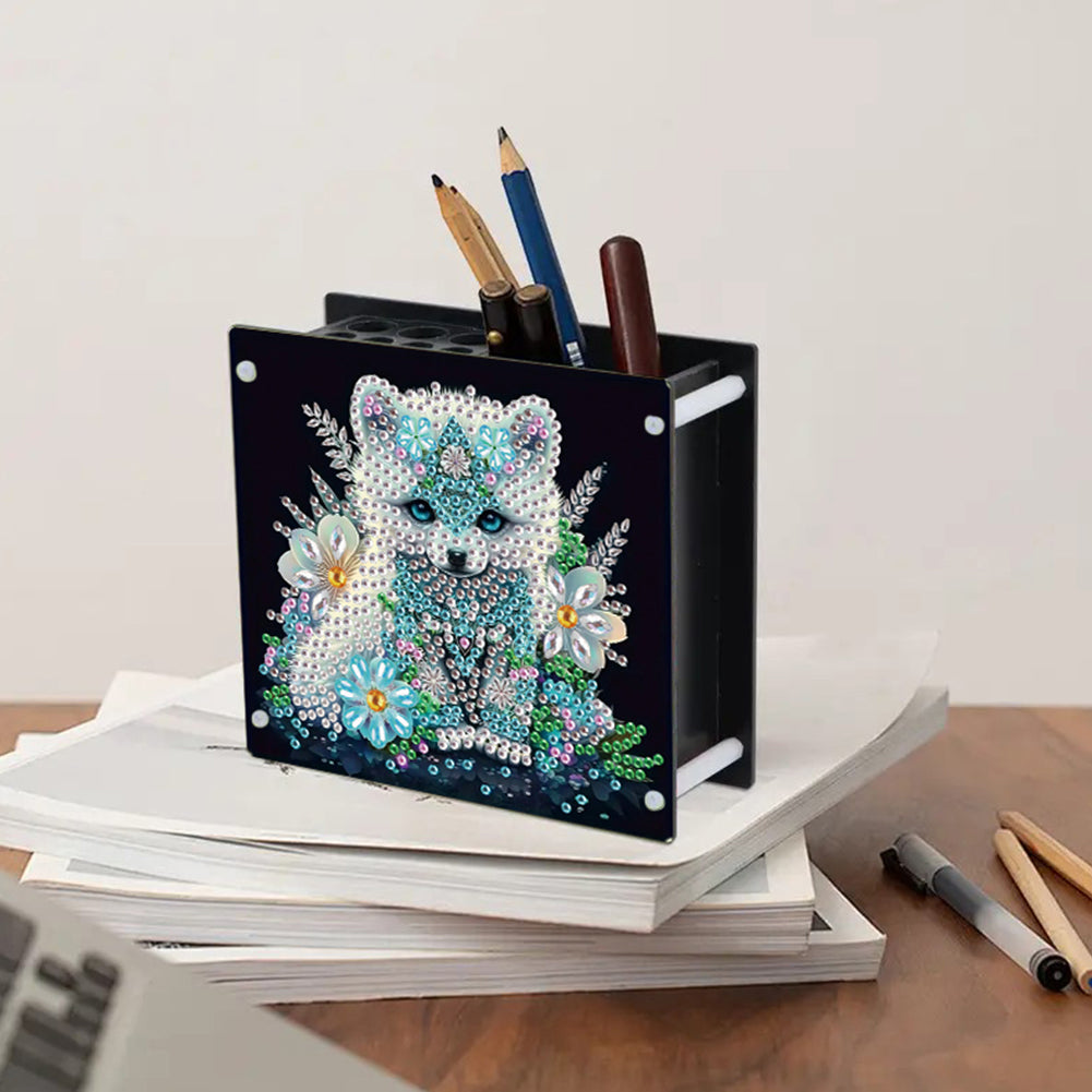 Acrylic Special Shape Animals DIY Diamond Painting Pen Holder Kit for Art Crafts