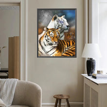 Load image into Gallery viewer, Diamond Painting - Full Square - Yellow And White Tiger (40*50CM)
