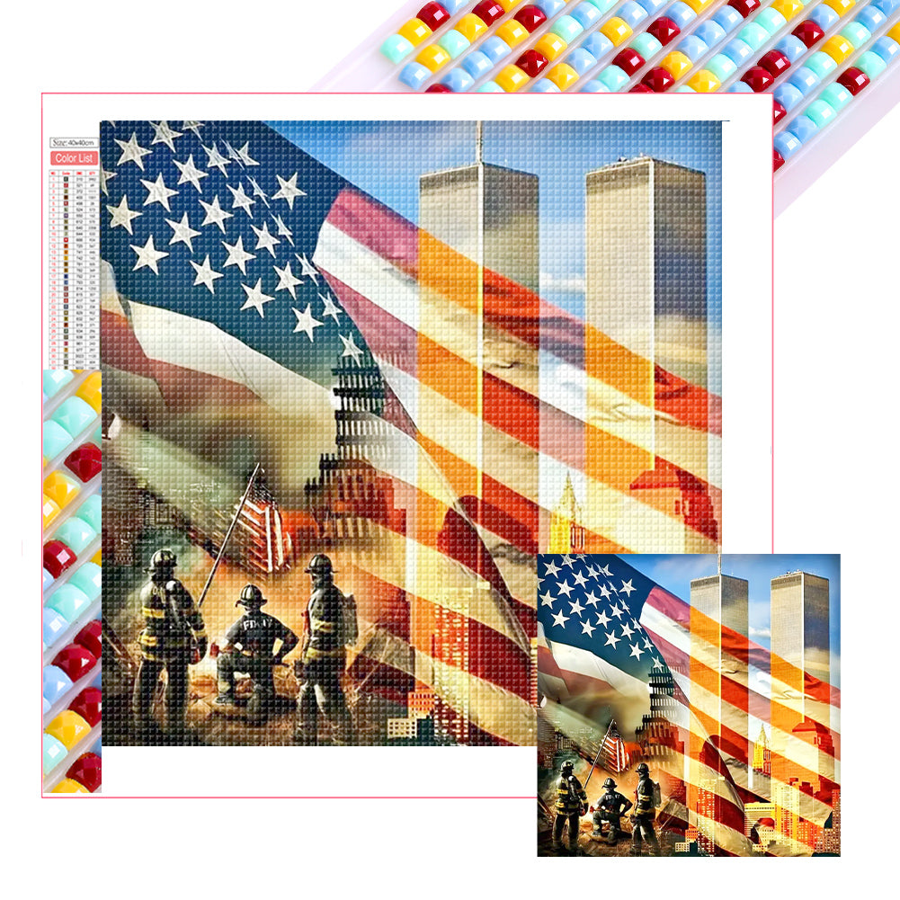 Diamond Painting - Full Square - Stars And Stripes (40*40CM)