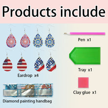 Load image into Gallery viewer, 4 Pairs Double Sided Exquisite Pattern Diamond Painting Earrings for Women Girls

