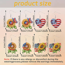 Load image into Gallery viewer, 4 Pairs Double Sided Exquisite Pattern Diamond Painting Earrings for Women Girls
